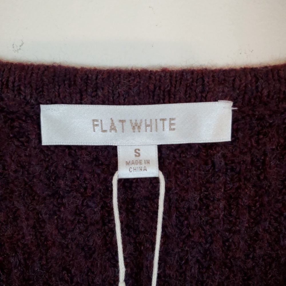 Athropologie Flat White V-Neck Long Sleeve Sweater Dress - Picture 2 of 8